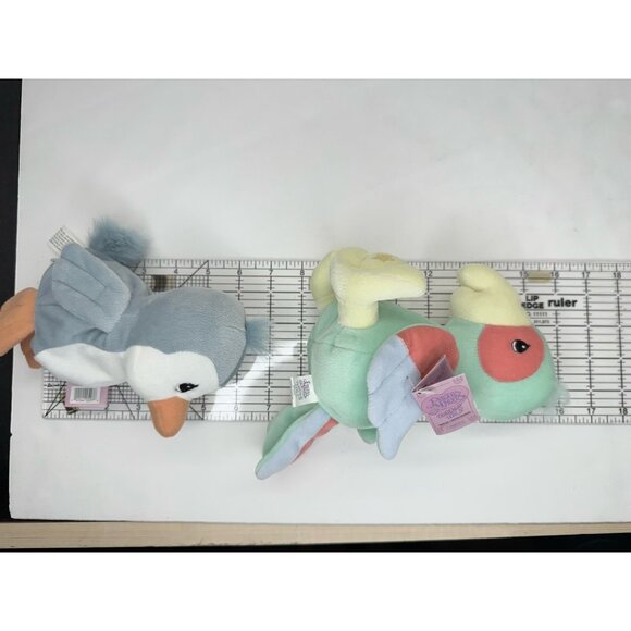 2 Enesco Precious Moments Tender Tails Plush Penguin And Parrot With Tags 6" - Picture 16 of 16